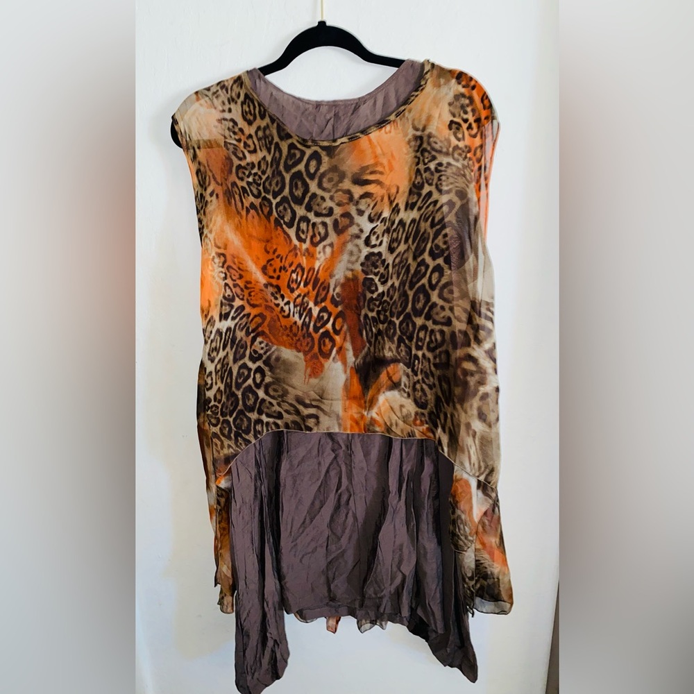 NEWwTags Pretty Angel Medium Women Sheer Sleeveless Tunic Vintage Silk Blend - Picture 5 of 8